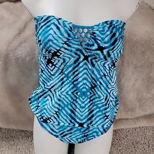 2-PC HULA HONEY TURQUOISE TANKINI SET, SIZE LARGE & XL - NEW